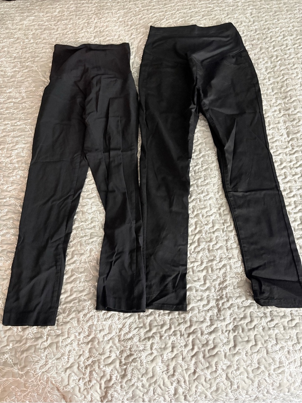 Black Maternity Dress Pants Duo